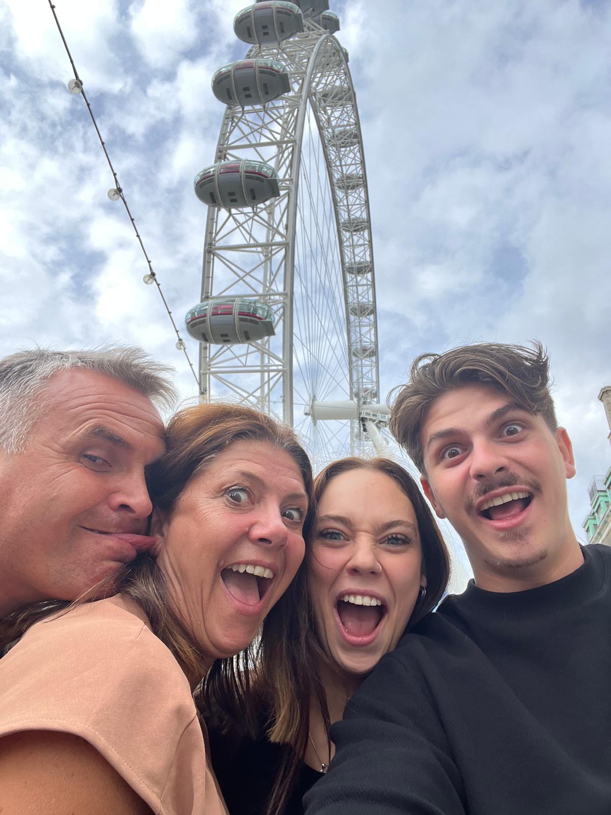 Chris, Quila, Lisa and Kevin at London Eye